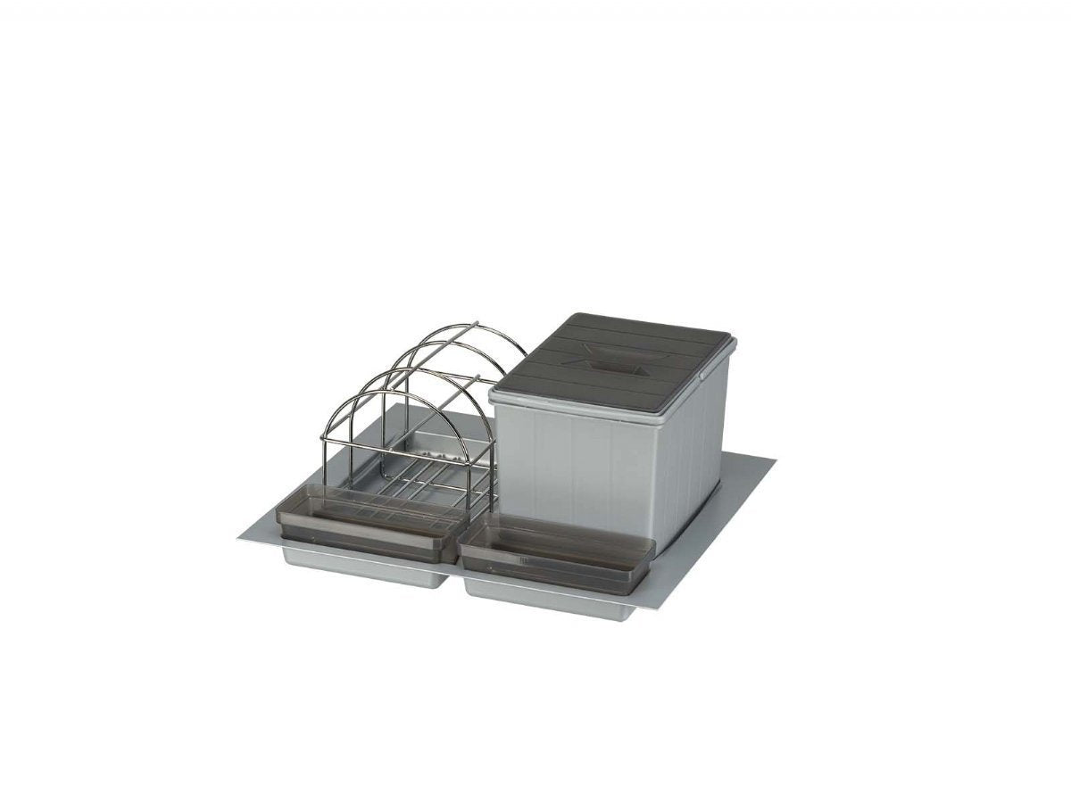 BigDrawer Çekmece İçi 1x Büyük Çöp Kovası, 1x Taşıyıcı Tel, 2x Kap ve Taşıyıcı Ünitesi