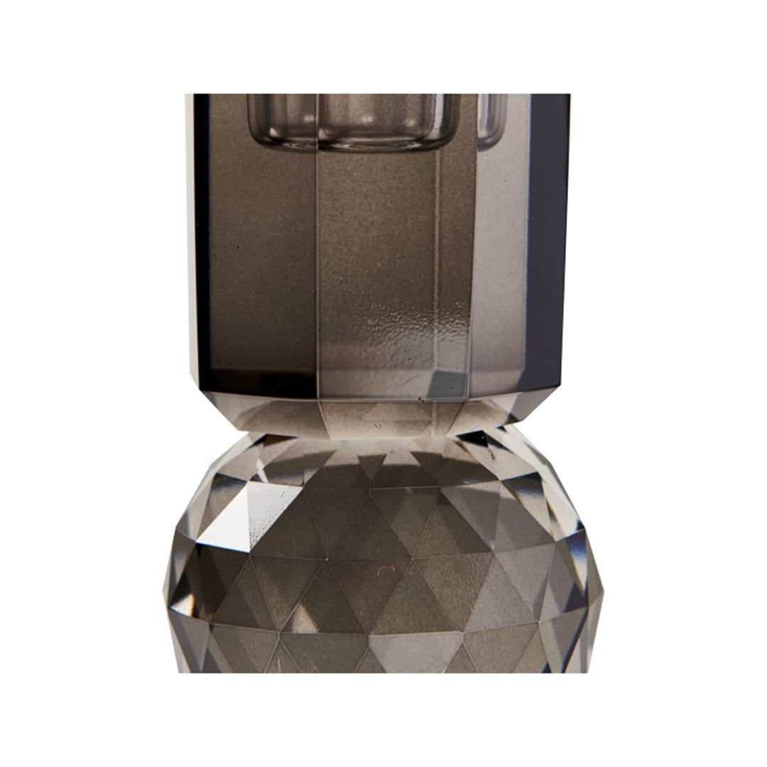 Kristal Mum Tutucu, Füme, 10,5X6X6 cm - Furnicept