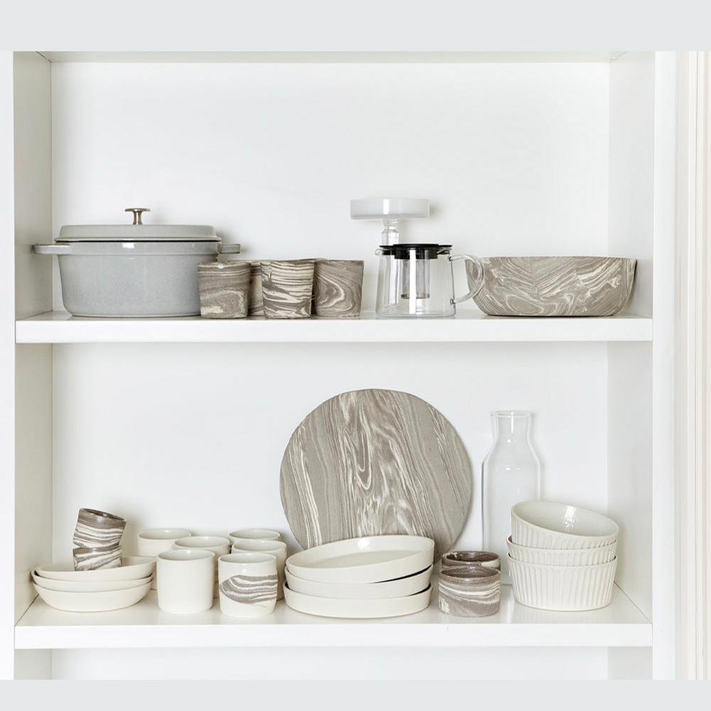 Marble XL Stoneware Salad Bowl