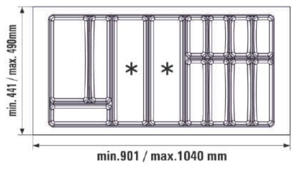 CutleryHill 1000 mm Çatal Kaşıklık