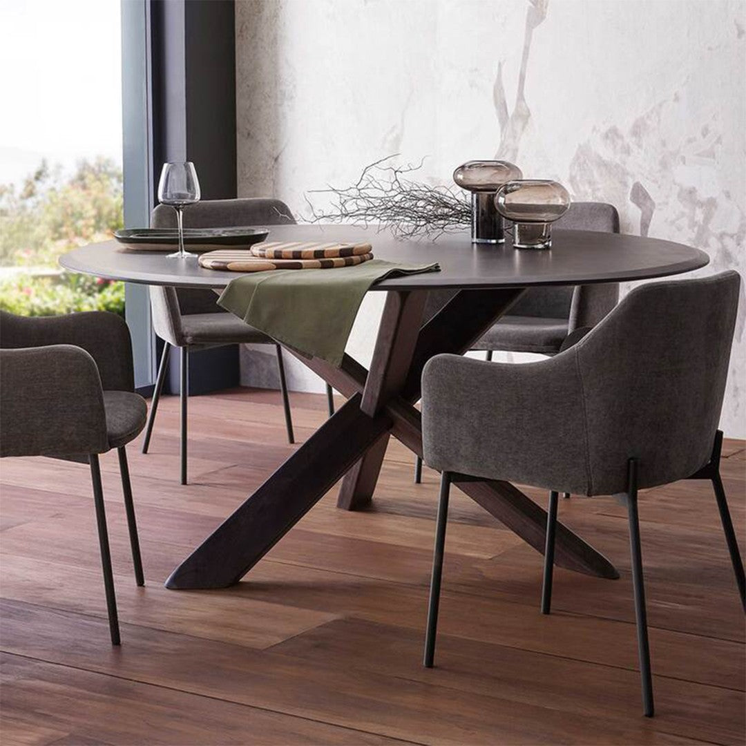 Novacco Round Wooden Dining Table