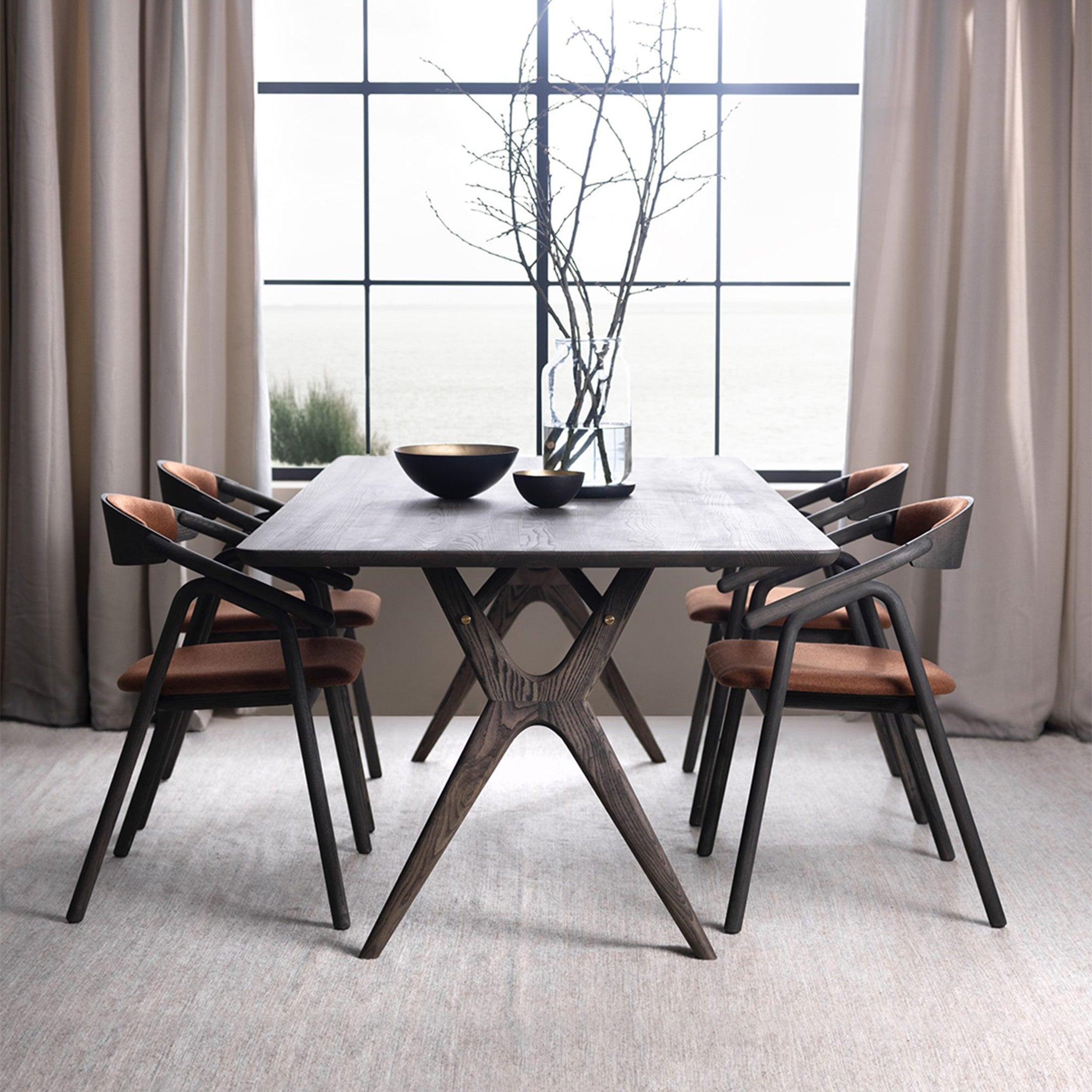 Fejita Walnut Wood Special Cut Table 