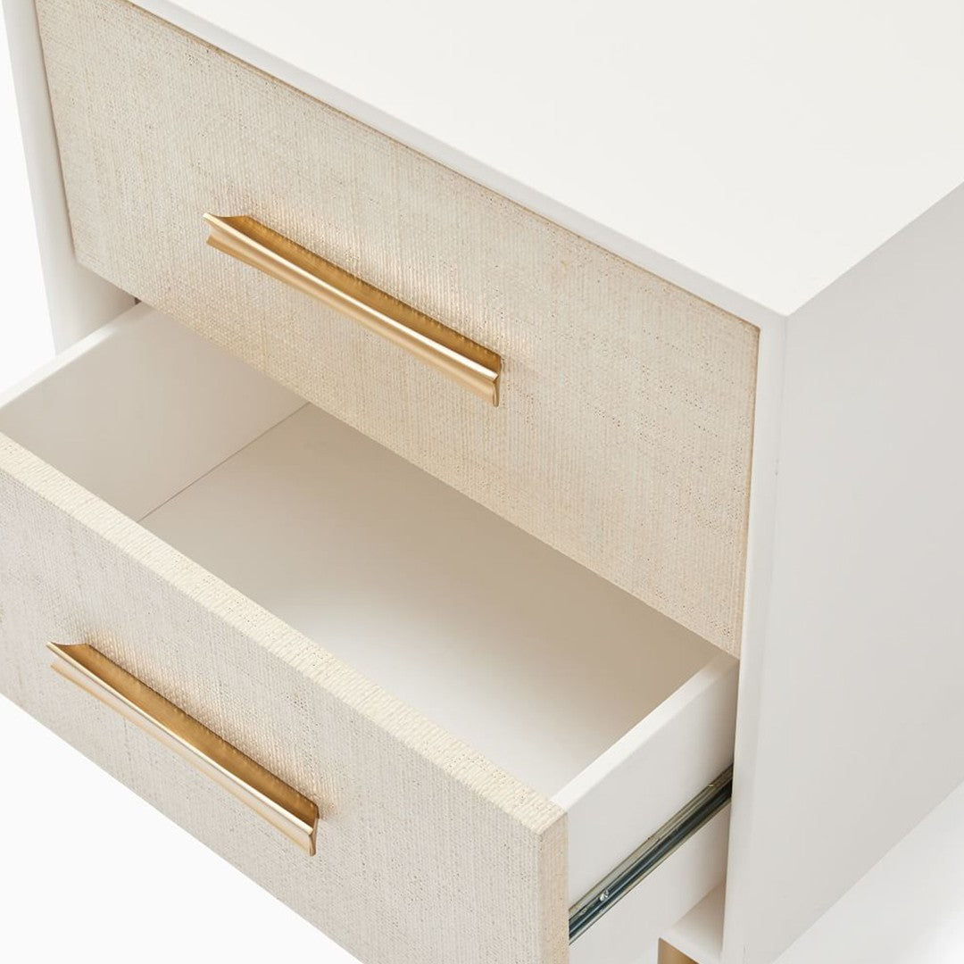Evorna Wooden White Nightstand