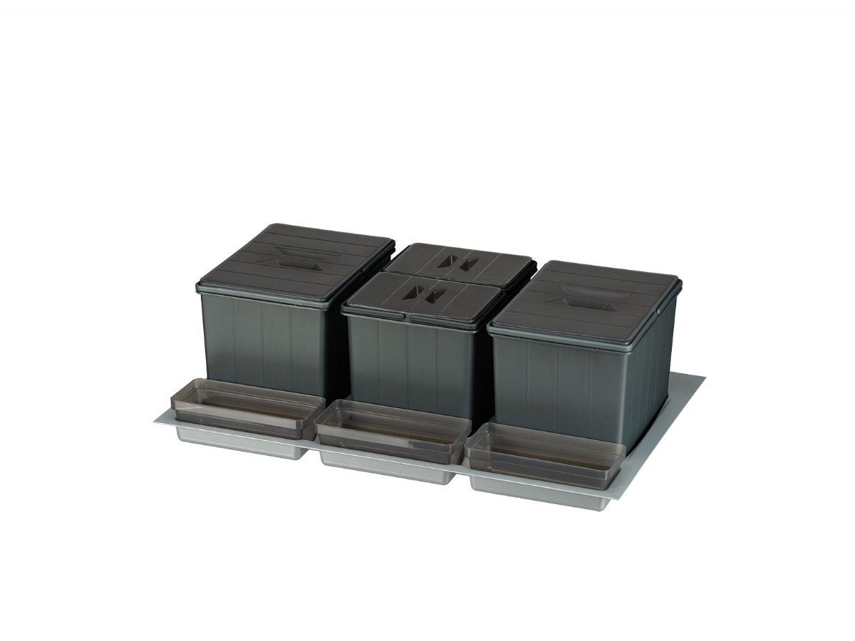 BigDrawer Çekmece İçi 2x Büyük ve 2x Küçük Çöp Kovası, 3x Küçük Kap