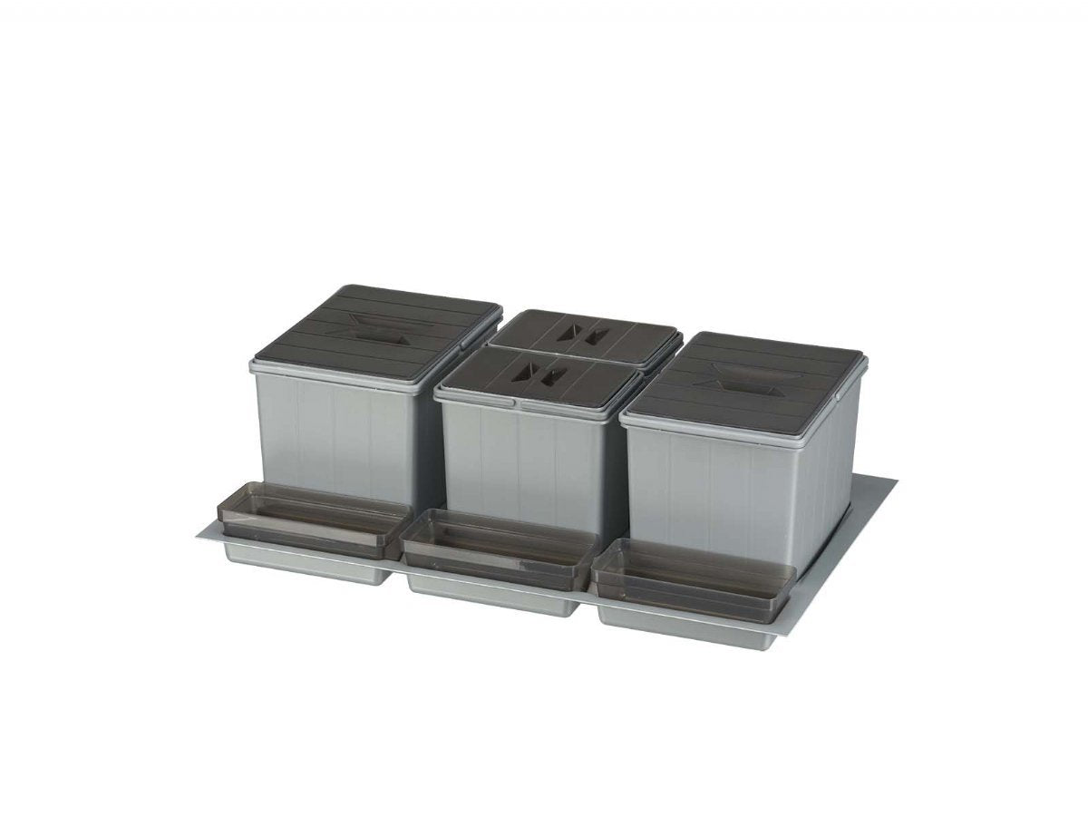 BigDrawer Çekmece İçi 2x Büyük ve 2x Küçük Çöp Kovası, 3x Küçük Kap