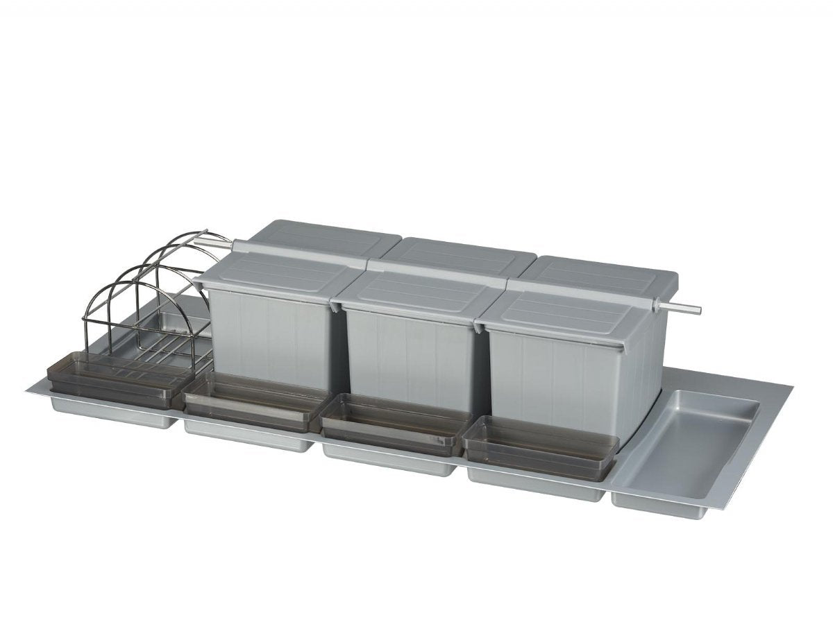 BigDrawer Çekmece İçi 3x Büyük Çöp Kovası, 4x Küçük Kap, 1x Taşıyıcı Tel, 1x Çok Amaçlı Taşıyıcı ve Taşıyıcı Ünitesi