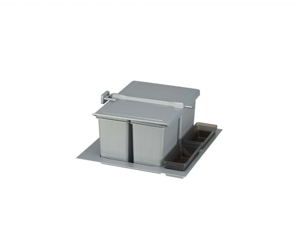 BigDrawer Çekmece İçi 1x Büyük ve 2x Küçük Çöp Kovası, 2x Küçük Kap ve Taşıyıcı Üniteli