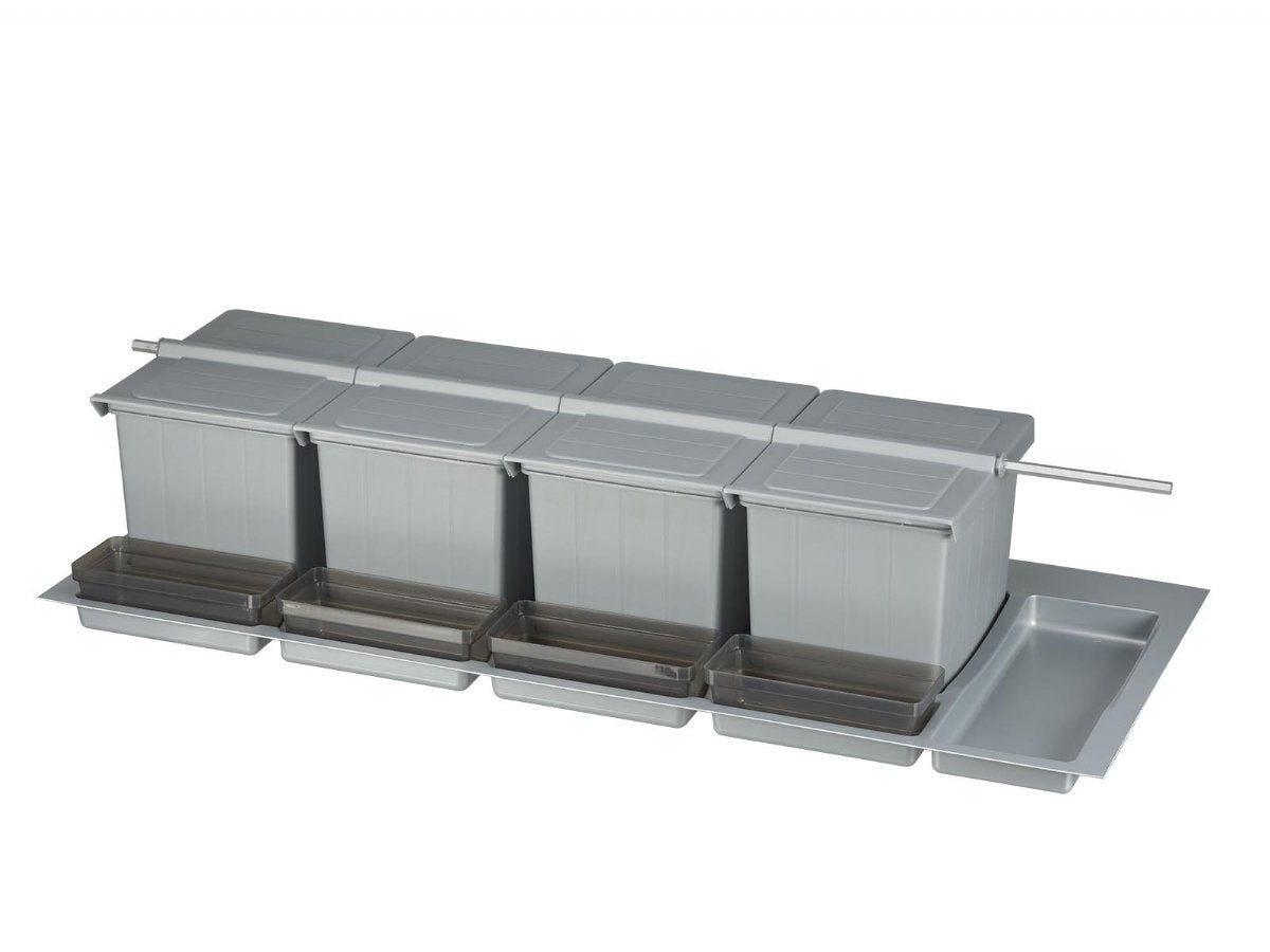 BigDrawer Çekmece İçi 3x Büyük ve 1x Küçük Çöp Kovası, 4x Küçük Kap, 1x Çok Amaçlı Taşıyıcı ve Taşıyıcı Ünitesi