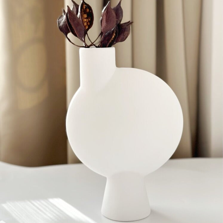 Salver White Vase