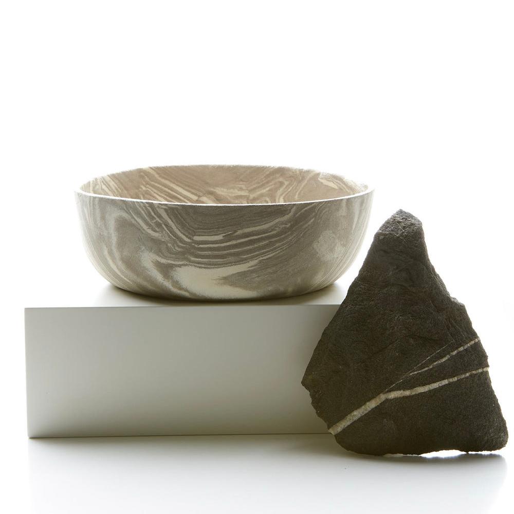 Marble XL Stoneware Salad Bowl