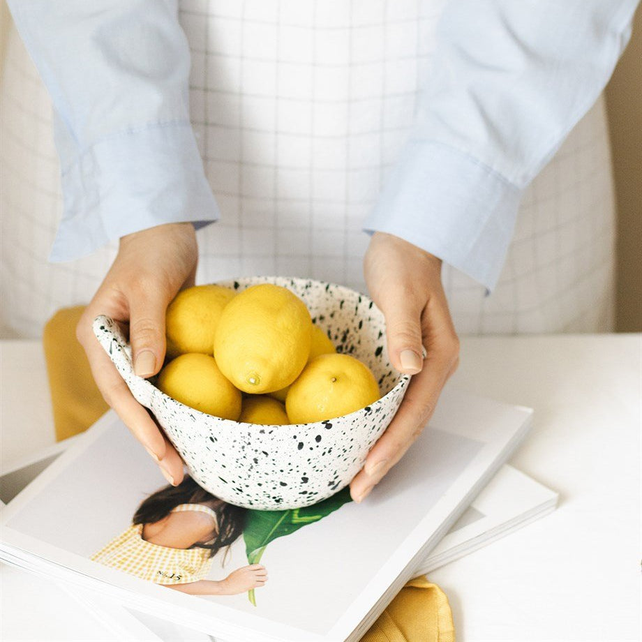 Ceramic Spotted Bowl 850 ml