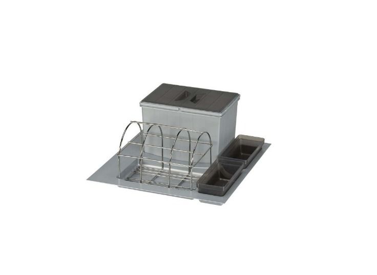 BigDrawer Çekmece İçi 1x Büyük Çöp Kovası, 1x Taşıyıcı Tel, 2x Küçük Kap ve Taşıyıcı Ünitesi